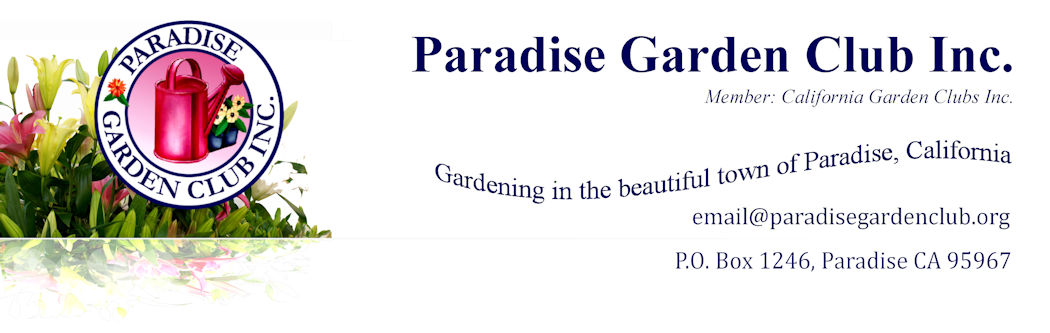 Paradise Garden Club Inc website banner